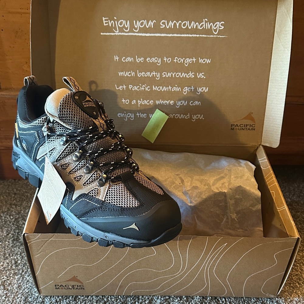Pacific Mountain Men's Black Hiking Shoes